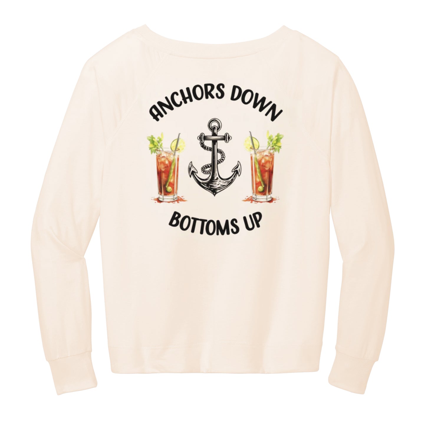 Anchors Down Bottoms Up (Bloody Mary): Ladies' Long-Sleeve