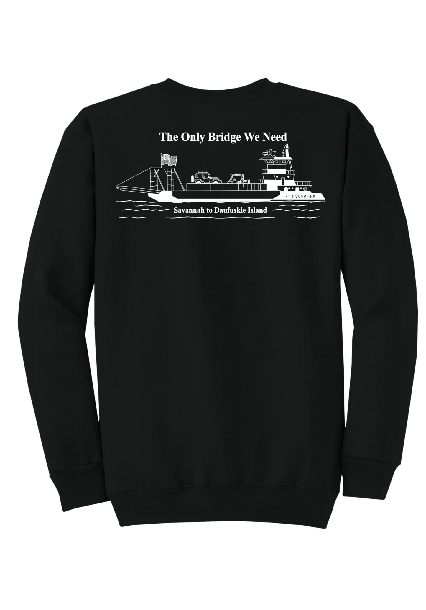 Crewneck Cotton Sweatshirt : Only Bridge We Need