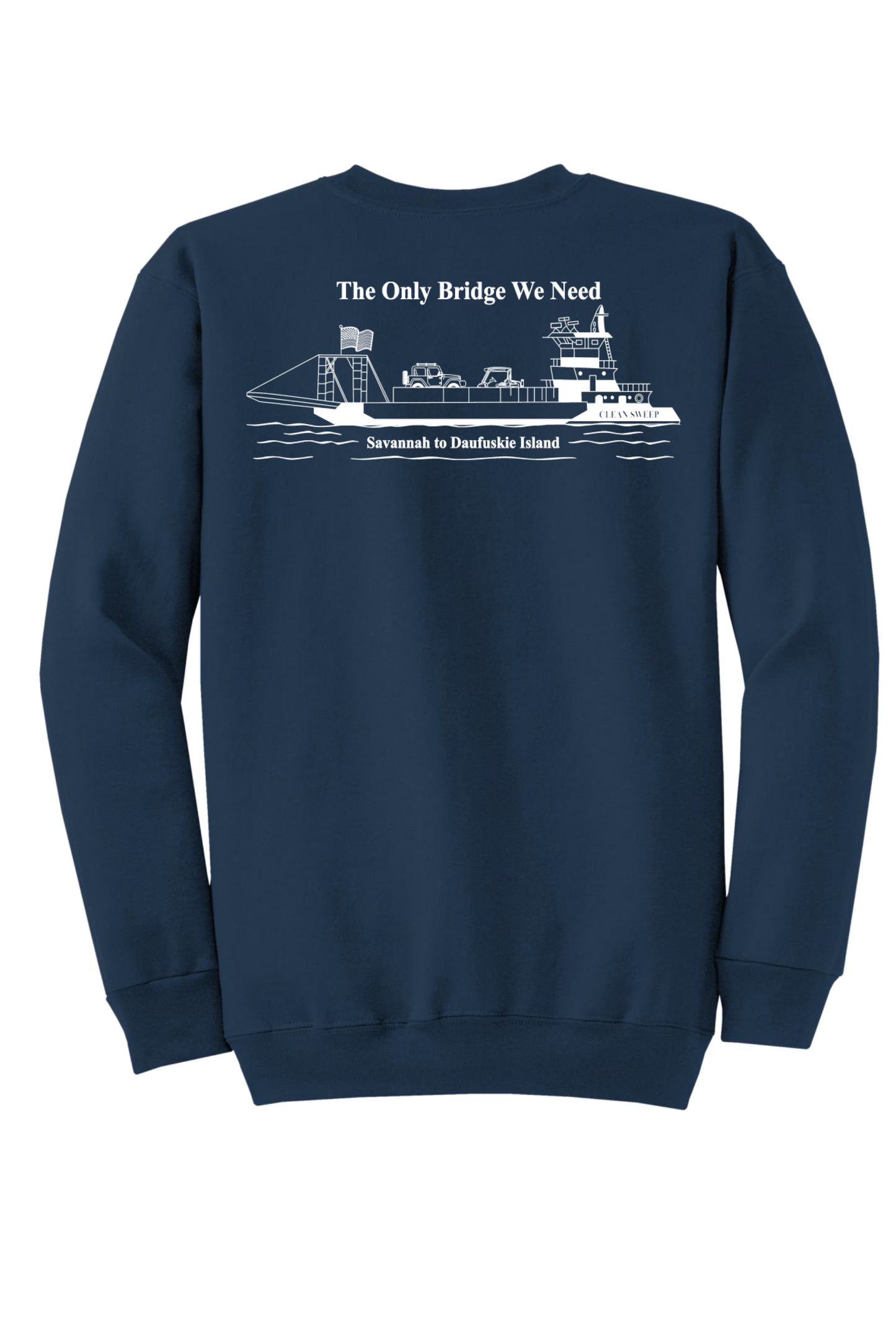 Crewneck Cotton Sweatshirt : Only Bridge We Need