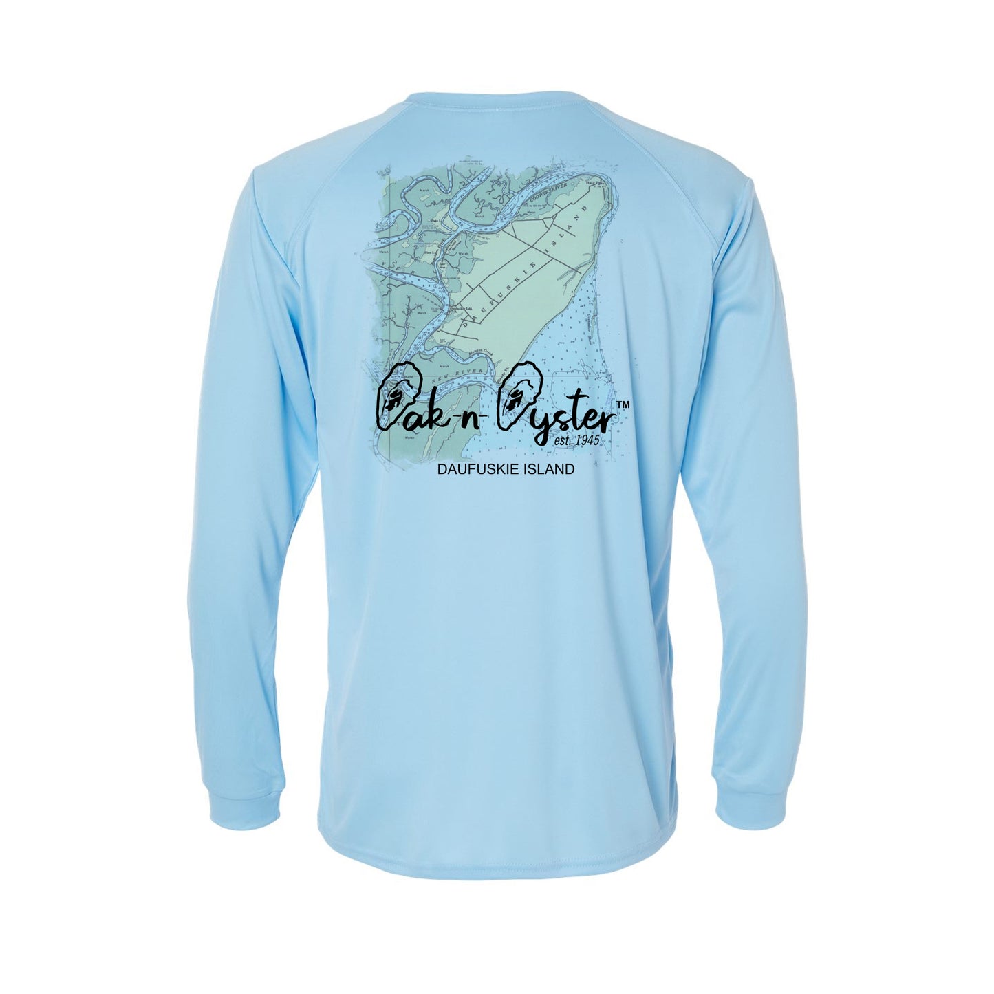 Nautical Daufuskie Map: Long-Sleeve Dri-Fit SPF 50