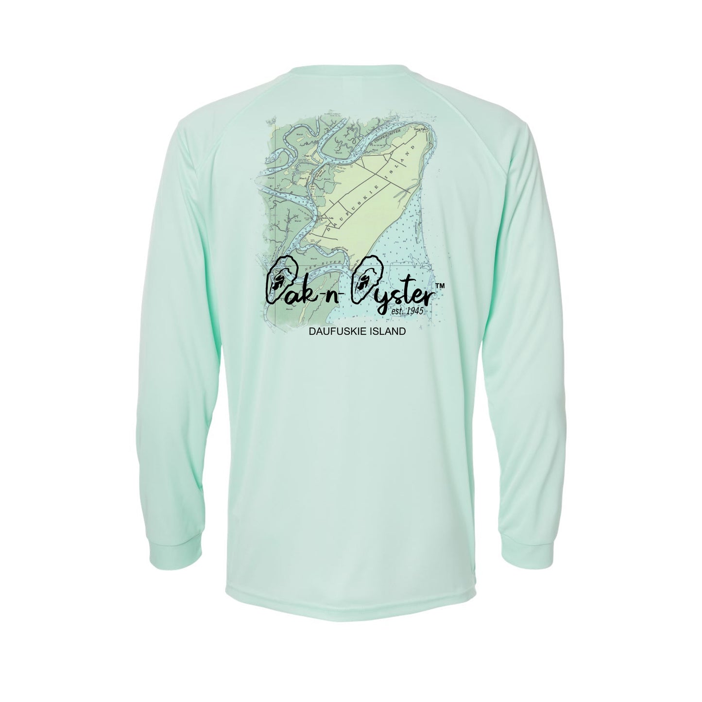 Nautical Daufuskie Map: Long-Sleeve Dri-Fit SPF 50