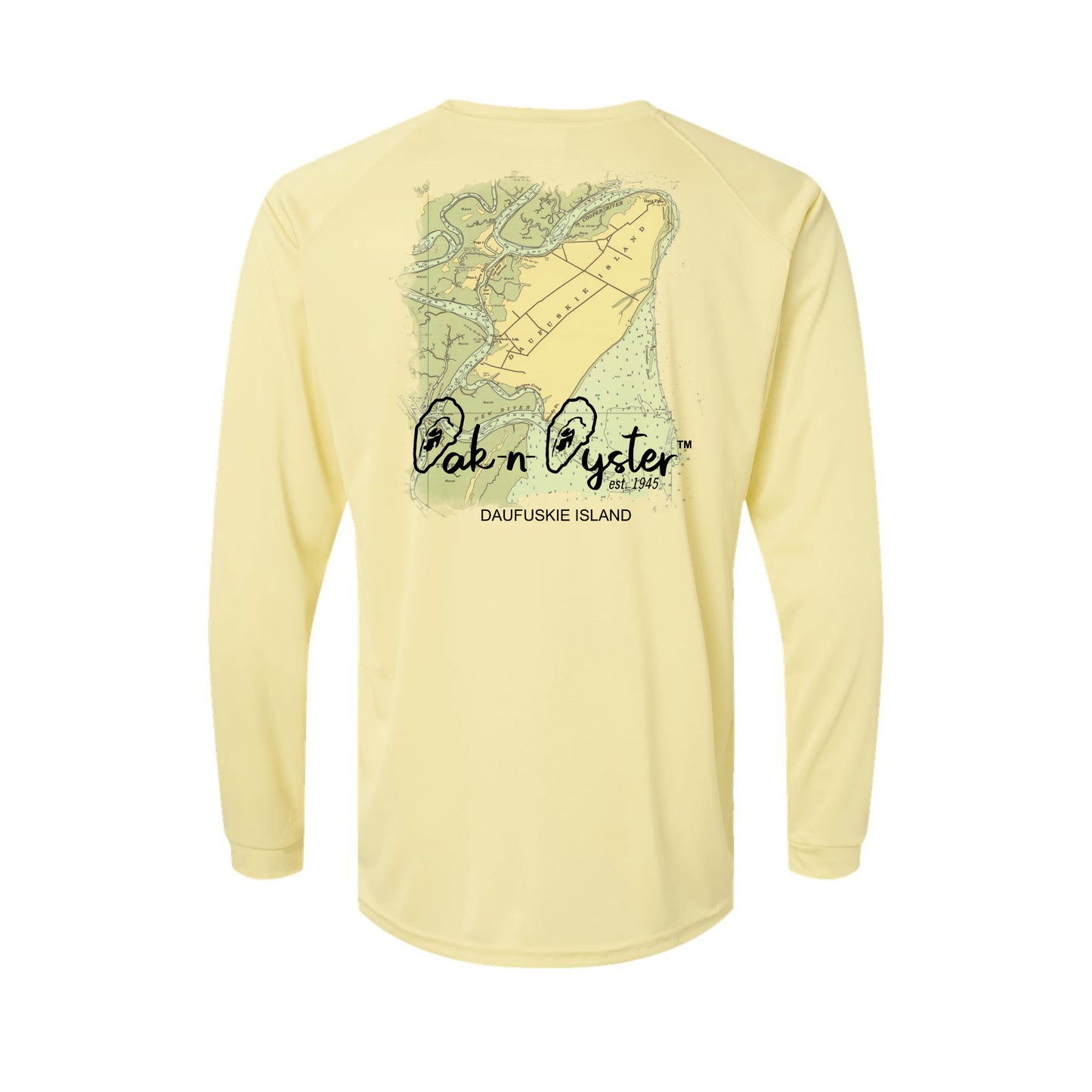 Nautical Daufuskie Map: Long-Sleeve Dri-Fit SPF 50