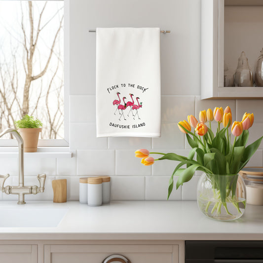 Flock to the Dock Kitchen Towel
