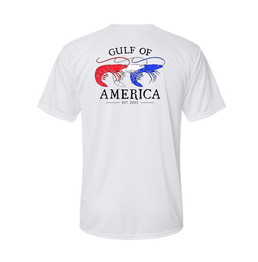 Men's Short-Sleeve Dri-Fit SPF 50 : Gulf of America (Shrimp)