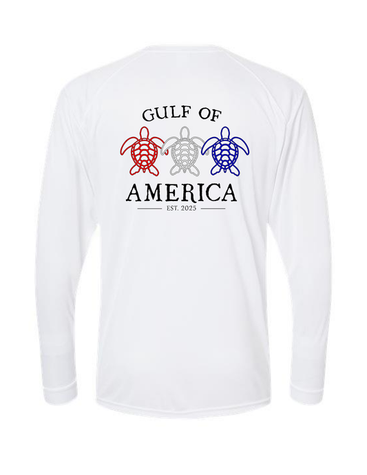 Ladies' V-Neck Long-Sleeve Dri-Fit SPF 50 : Gulf of America (Turtle)