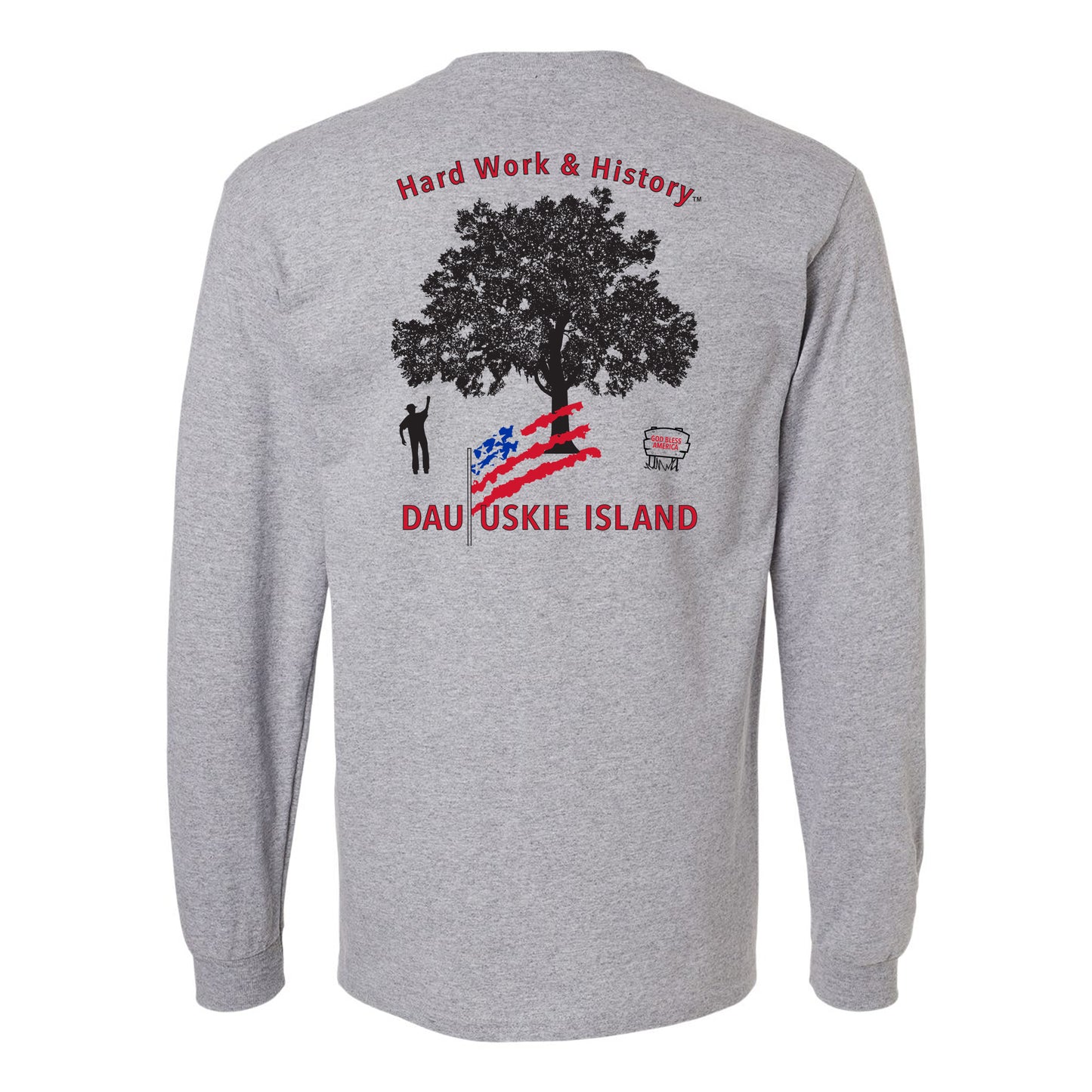 Otis & the Tree Patriotic: Long-Sleeve Cotton/Dri-Fit