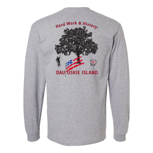 Otis & the Tree Patriotic: Long-Sleeve Cotton/Dri-Fit
