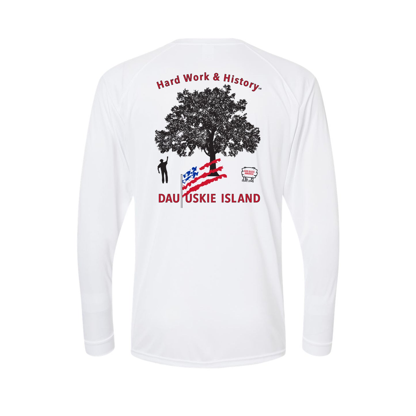 Otis & the Tree Patriotic: Long-Sleeve Cotton/Dri-Fit