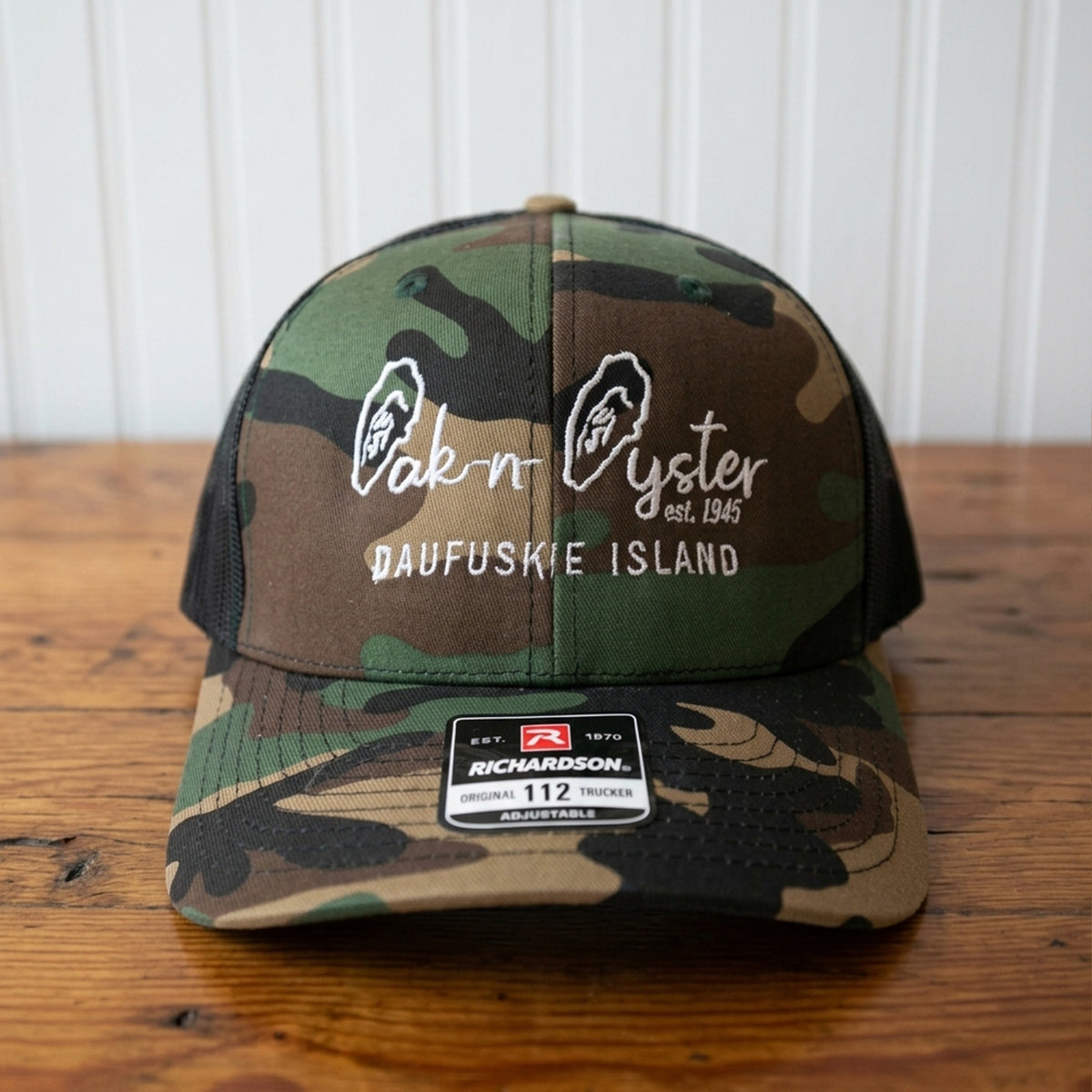 Richardson Trucker Snap-Back Hat : Army Camo / Black Mesh