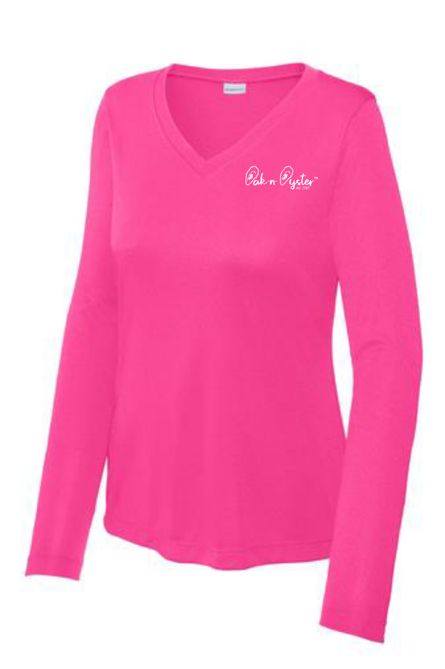 Ladies' V-Neck Long-Sleeve Dri-Fit SPF 50 : Breast Cancer Awareness