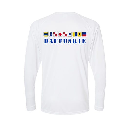Daufuskie Nautical Flags: Long-Sleeve Dri-Fit SPF 50