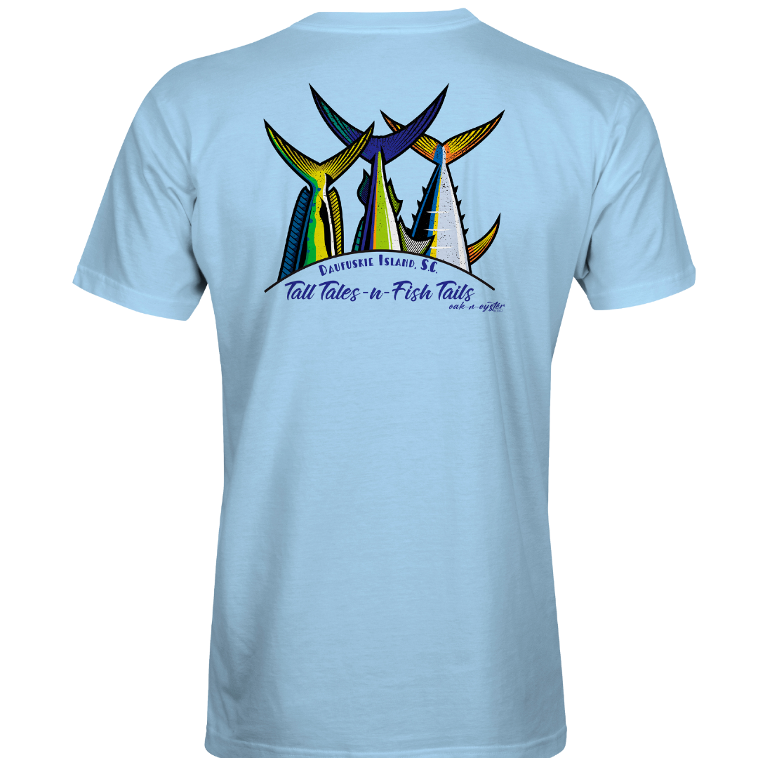Men's Short-Sleeve Cotton : Tall Tales & Fish Tails