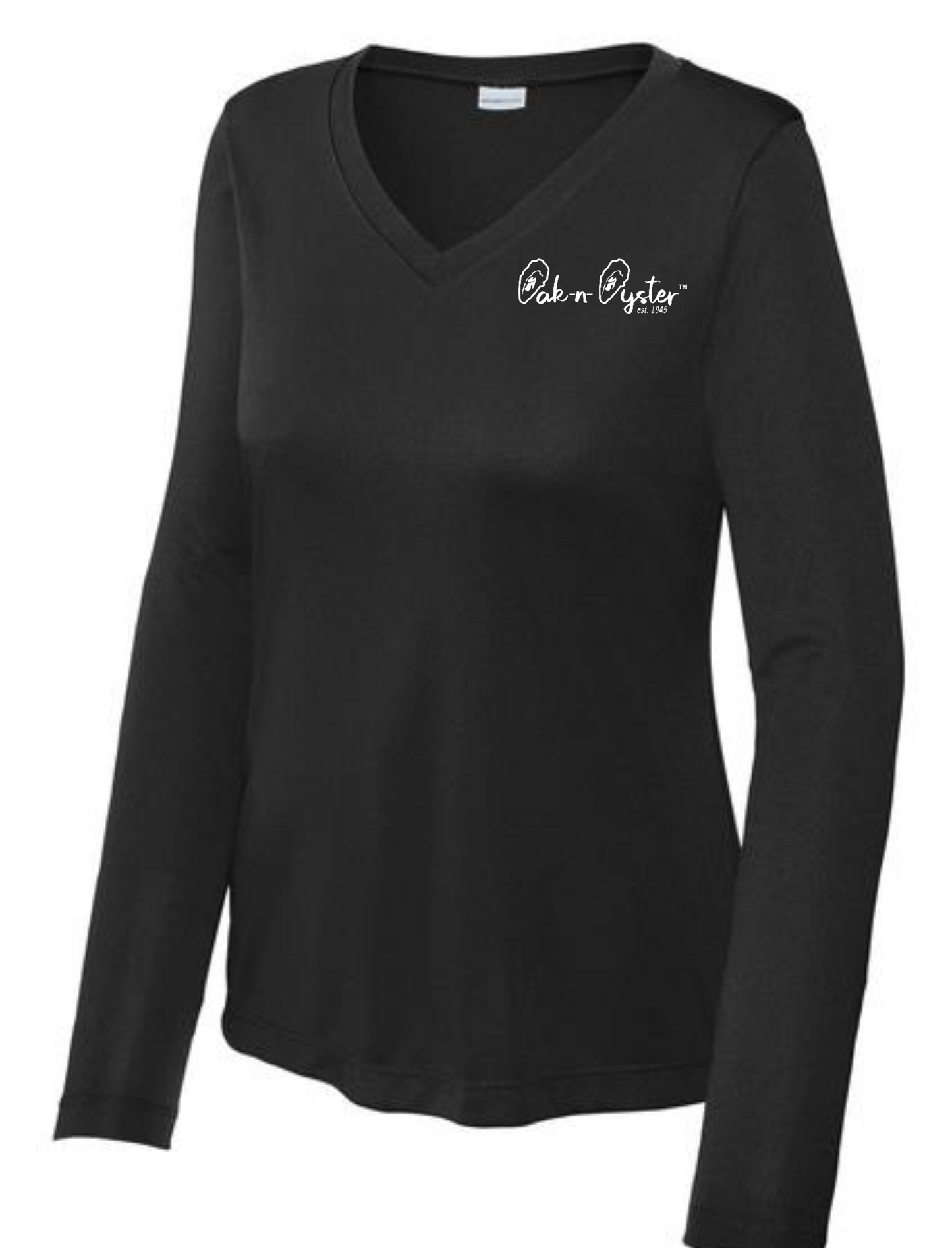 Ladies' V-Neck Long-Sleeve Dri-Fit SPF 50 : Shark Tooth Island
