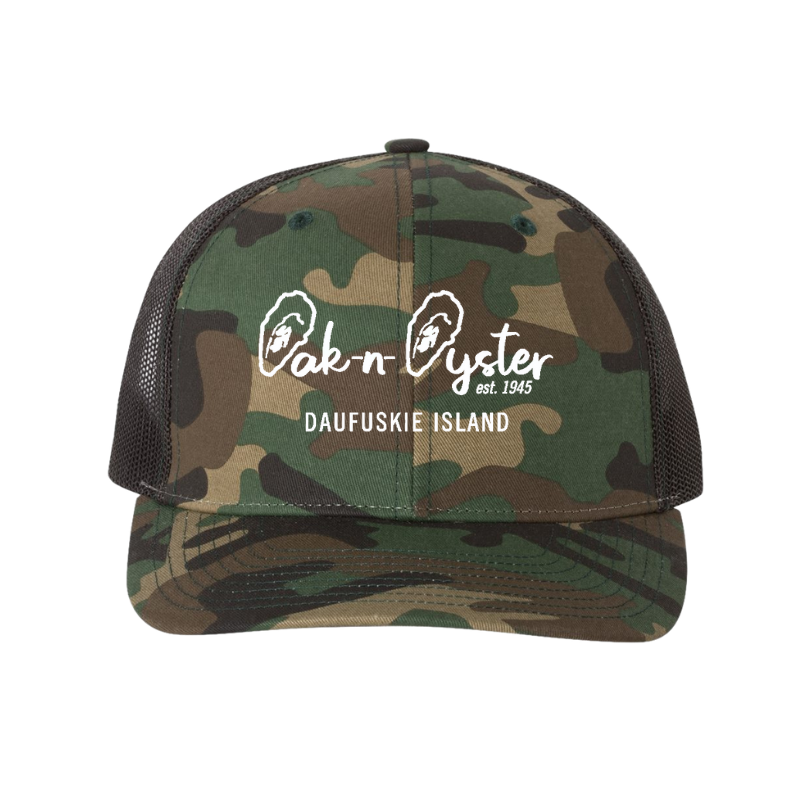 Richardson Trucker Snap-Back Hat : Army Camo / Black Mesh
