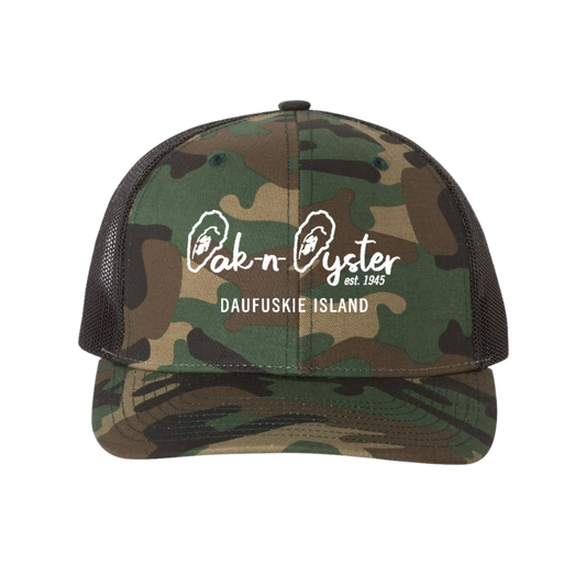Richardson Trucker Snap-Back Hat : Army Camo / Black Mesh