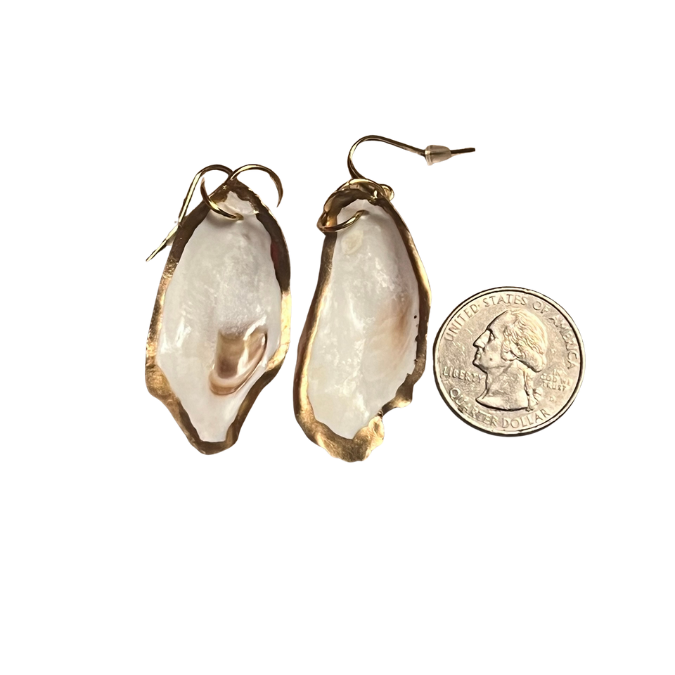 Oyster Shell Earrings - Natural