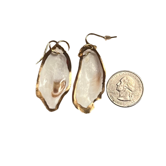 Oyster Shell Earrings - Natural