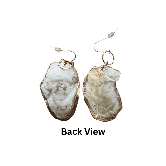 Oyster Shell Earrings - Leopard