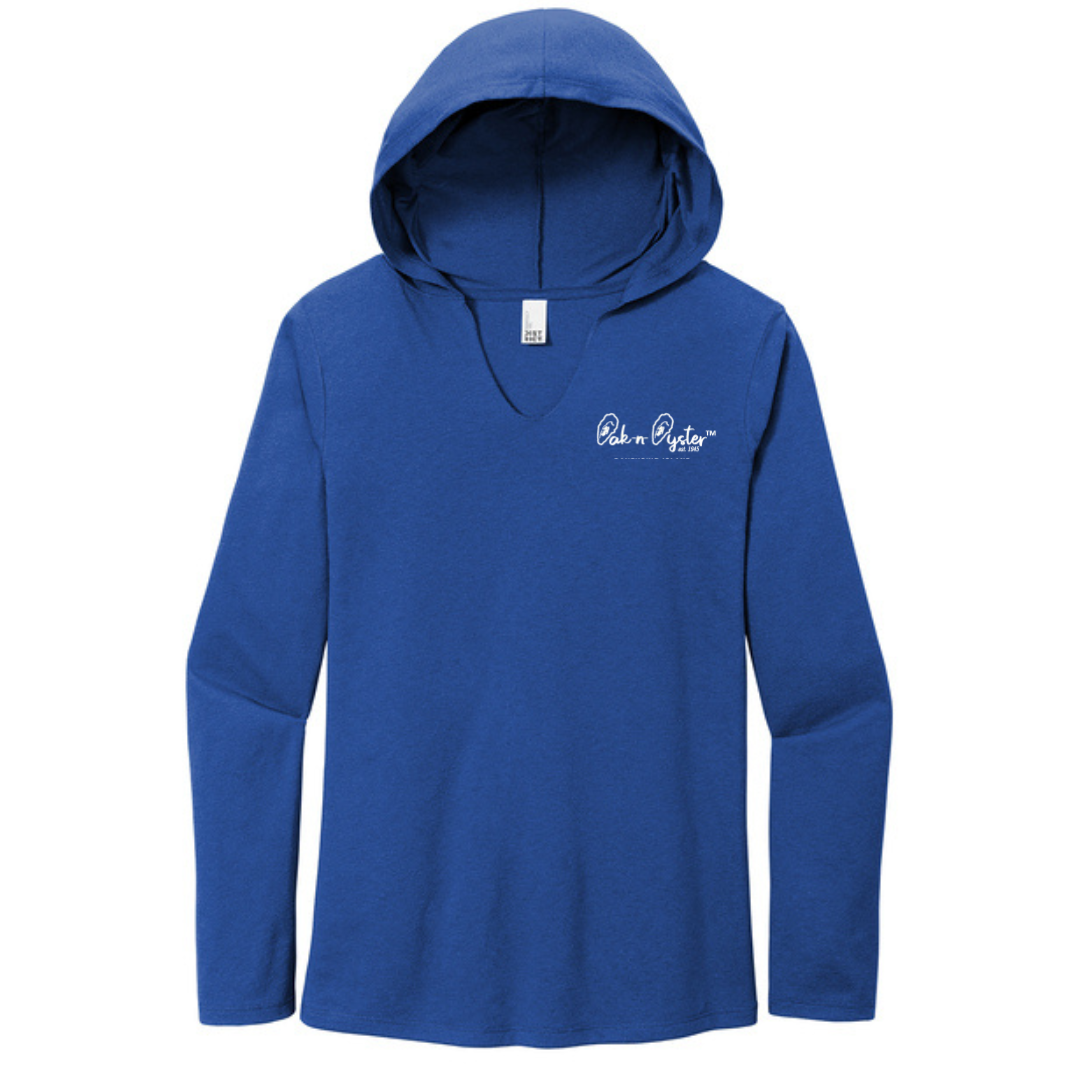 Ladies' Long-Sleeve Ultra Lite Hoodie : Anchors Down Bottoms Up (Margarita)